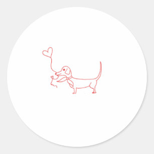 Adesivo Dia de os namorados Dachshund Sticker