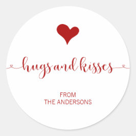 Adesivo Dia de os namorados de abraços e beijos