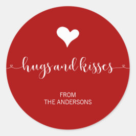 Adesivo Dia de os namorados de abraços e beijos