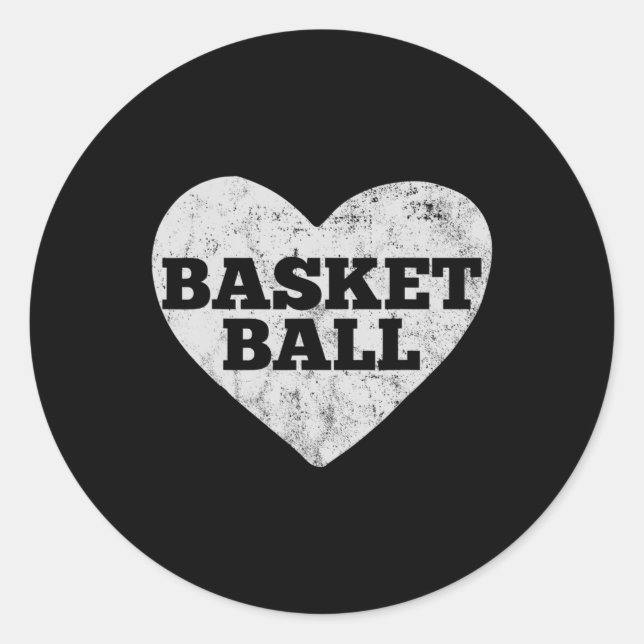 Adesivo Dia de os namorados de basquetebol (Frente)