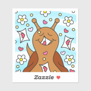 Adesivo Dia de os namorados de Caracol   Vinil