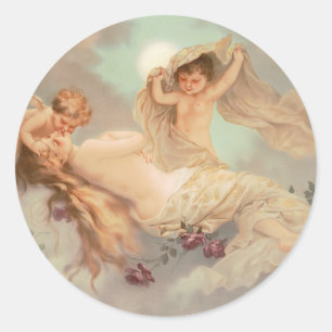 Adesivo Dia de os namorados de impressão de Cherubs estéti