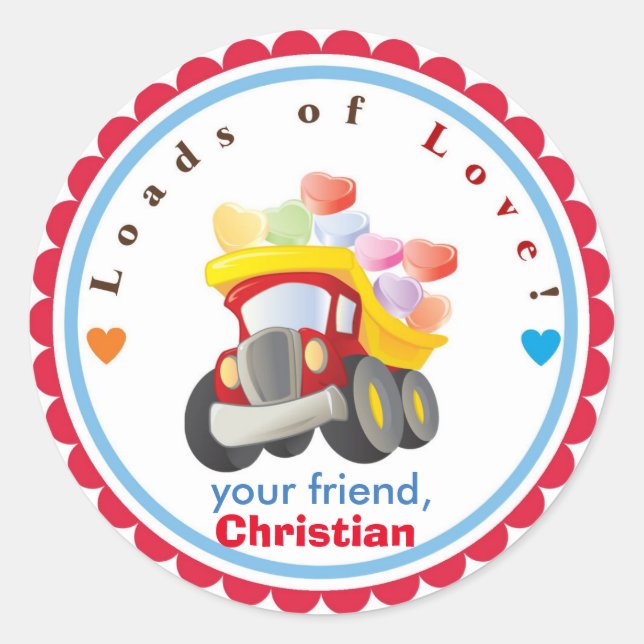 Adesivo Dia de os namorados de Meninos - Namorados para Cr (Frente)