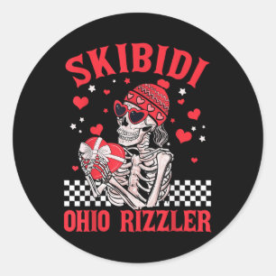 Adesivo Dia de os namorados engraçado Skibidi Ohio Rizzler