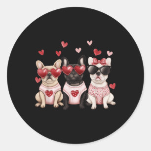 Adesivo Dia de os namorados francês Bulldog Heart Pet Dog