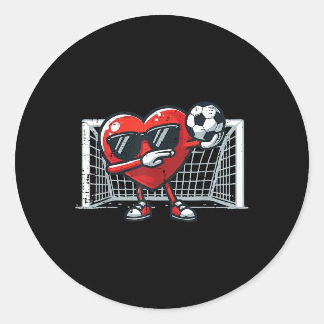 Adesivo Dia de os namorados Futebol Heart Dab Soccer Men (Frente)