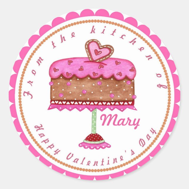 Adesivo Dia de os namorados Goodie Bag Baking Stickers (Frente)