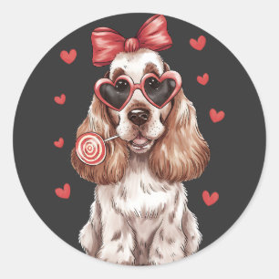 Adesivo Dia de os namorados Joy com Cocker Spaniel Sweet L