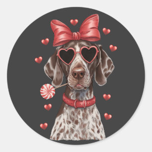 Adesivo Dia de os namorados Joy German Shorthired Pointer