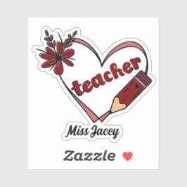 Adesivo Dia de os namorados Personalizado de Professores d