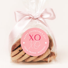 Adesivo Dia de os namorados Personalizado XOXO Rosa
