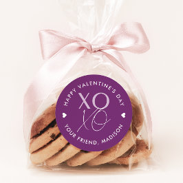 Adesivo Dia de os namorados Personalizado XOXO Roxo