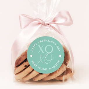 Adesivo Dia de os namorados Personalizado XOXO Verde da Ca