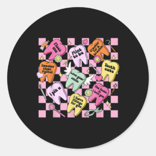 Adesivo Dia de os namorados Retro Dentista Dentista Higien