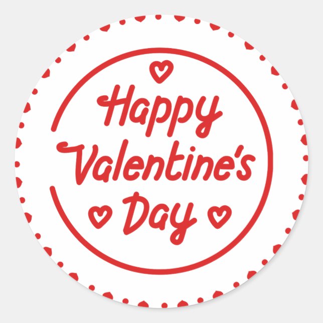 Adesivo Dia de os namorados Round (Frente)