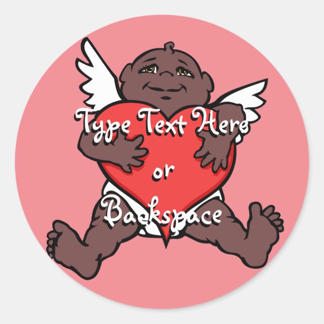 Adesivo Dia de os namorados Sticker African Cupid Sticker  (Frente)