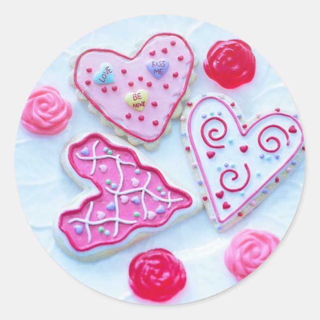 Adesivo Dia de os namorados Sugar Cookie Hearts Stickers (Frente)