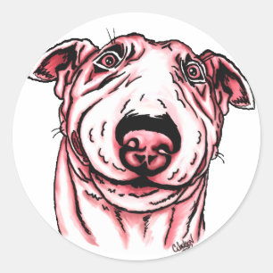 Adesivo Dia de os namorados Touro Terrier, de Corações R