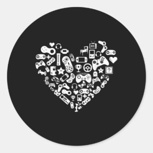 Adesivo Dia de os namorados Video-game Controller Heart Ga