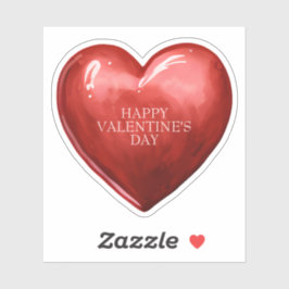 Adesivo Dia de os namorados Vintage Red Heart