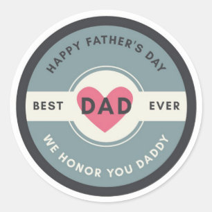 Adesivo Dia de os pais Classic Round Sticker