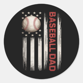 Adesivo Dia de os pais De Bandeira Americano, Pai Baseball