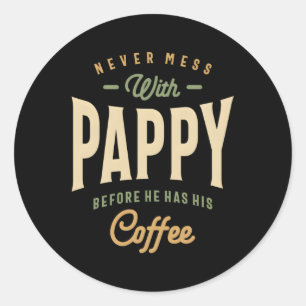 Adesivo Dia de os pais De Energia Do Café Da Pappy