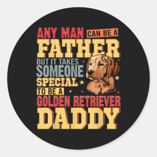Adesivo Dia de os pais de Ouro para Retriever Pai especial