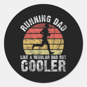 Adesivo Dia de os pais de Pai de Maratona de Biathlon Runn