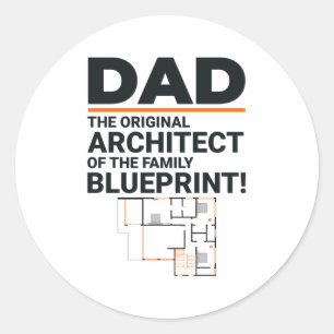 Adesivo Dia de os pais de riso de impressão Blueprint do P
