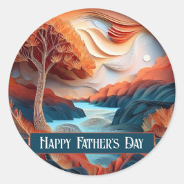 Adesivo dia de os pais do Rio Árvores de Arte em Papel 3D