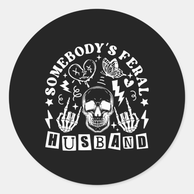 Adesivo Dia de os pais Feral Husband (Frente)