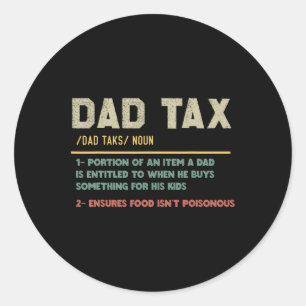 Adesivo Dia de os pais Funny de Definição de Imposto