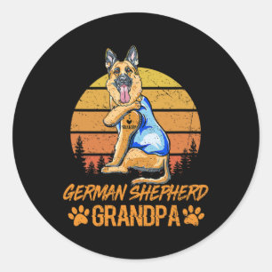 Adesivo Dia de os pais german shepherd de Pai Vovô Paw