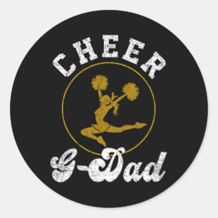Adesivo Dia de os pais líder de torcida do Pai Cheerhead