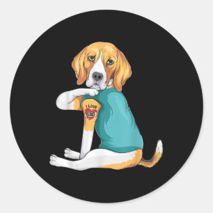 Adesivo Dia de os pais Oferta Engraçado Pai Cachorro Beagl