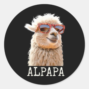Adesivo Dia de os pais Pai Papa Alpapa Lama Pai Cute Alpac