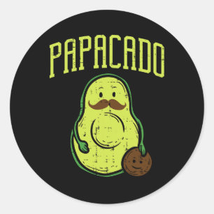 Adesivo Dia de os pais Papacado Papa Avocado Funny Vegan G