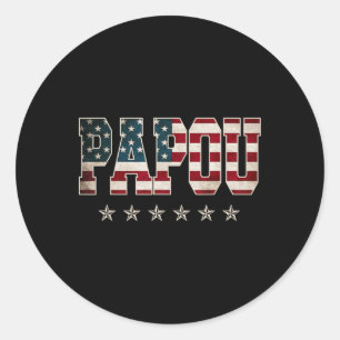 Adesivo Dia de os pais Papou American Flag 4 De Julho
