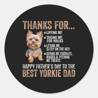 Adesivo Dia de os pais Para O Melhor Pai Yorkie Yorkshire 