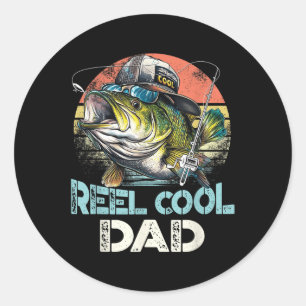 Adesivo Dia de os pais Retroativo Da Vintagem De Pesca Do