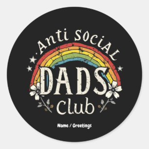 Adesivo Dia de os pais Retrocedido do Clube de Pais Sociai