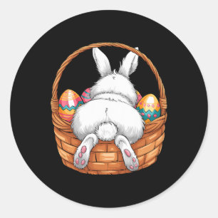 Adesivo Dia de Páscoa Coelhinho Fofo Caça ao Ovo de Chocol