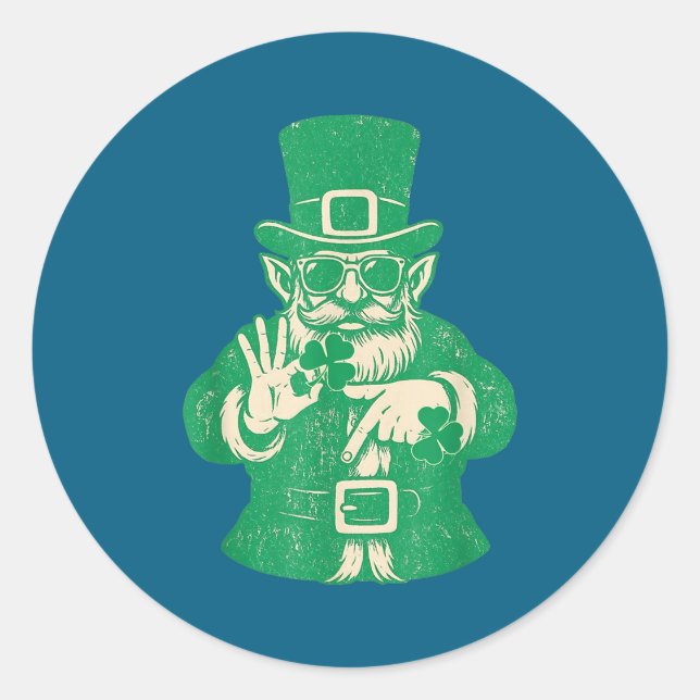 Adesivo Dia de Patrick, Leprechauns Engraçado 6 Presente M (Frente)