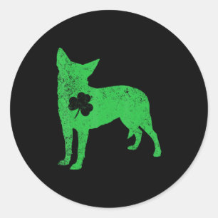 Adesivo Dia de Patrick, Rua Irlandesa de Cachorro Gado Aus