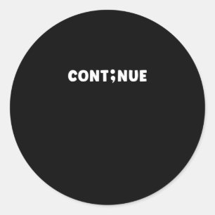 Adesivo Dia de Prevenção do Suicídio em Semicolon