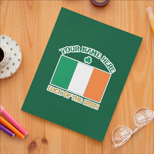 Adesivo Dia de São Patrício Bandeira da Irlanda Nome Perso