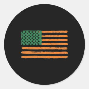Adesivo Dia de São Patrício Bandeira Irlandesa Americana E
