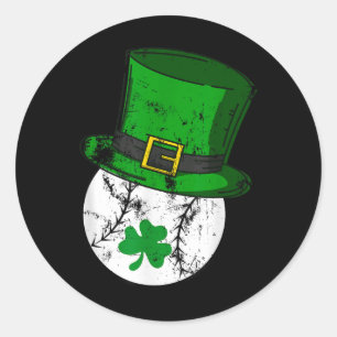 Adesivo Dia de São Patrício Baseball Shamrock Santo Paddys