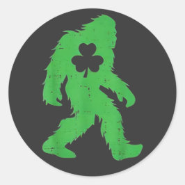 Adesivo Dia de São Patrício Bigfoot Sasquatch Trevo Homens